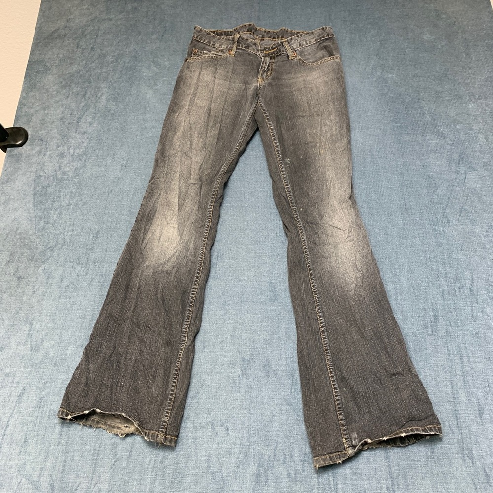 Levi's Bootcut Jeans Womens 28x33 Gray Denim Regular Fit Casual Wear Outdoor